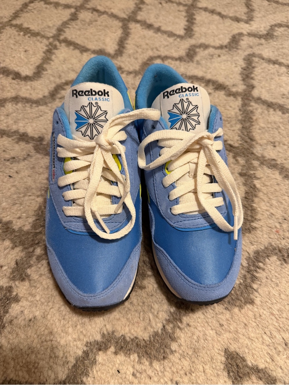Reebok Classic Blue and White Women's Athletic Sneakers